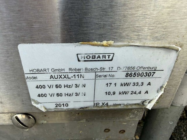 Hobart - auxxl-11n - korvenvaatwasmachine - afbeelding 5 van  5