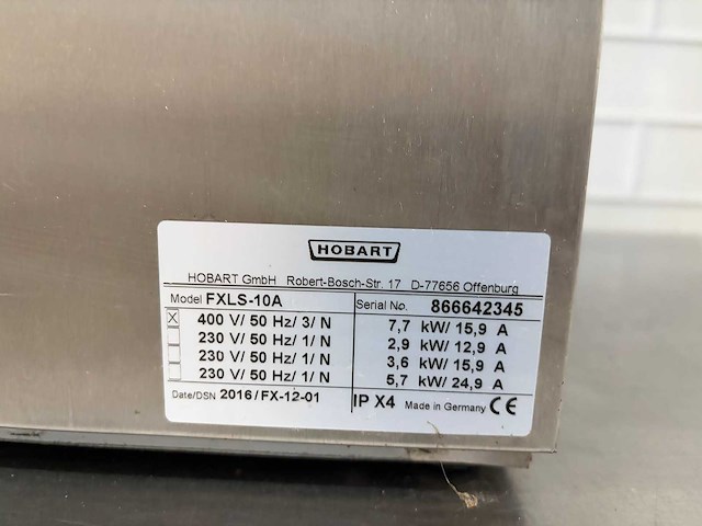 Hobart - fxls-10a - rvs voorlader vaatwasser - afbeelding 6 van  8