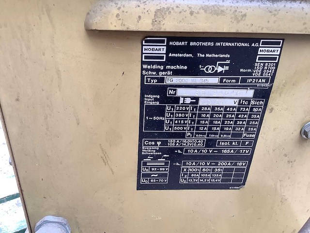 Hobart - tg-2000 - tig-lasmachine - afbeelding 5 van  6