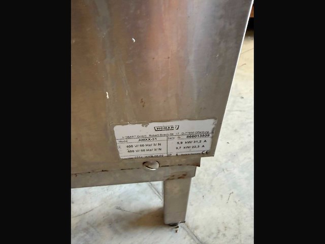 Hobart amxx-31 korvenvaatwasmachine - afbeelding 5 van  6