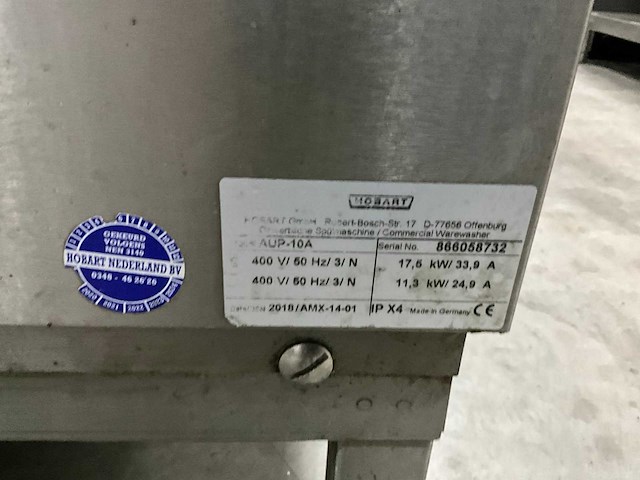 Hobart aup-10a vaatwasmachine - afbeelding 5 van  5