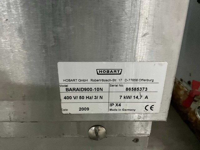 Hobart baraid 900-10n vaatwasmachine - afbeelding 5 van  5