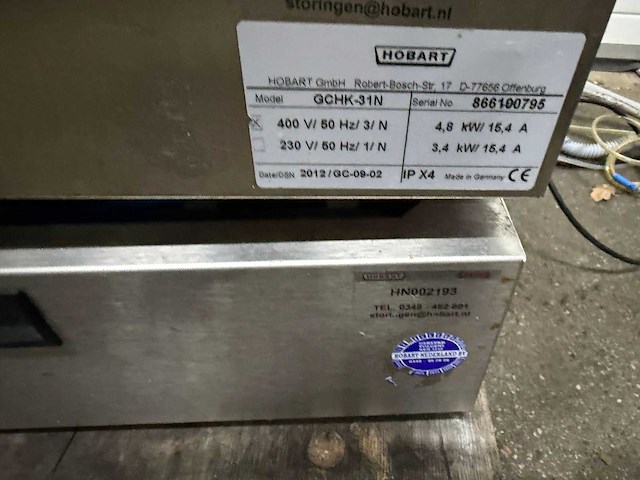Hobart gchk-31n korvenvaatwasmachine - afbeelding 4 van  5