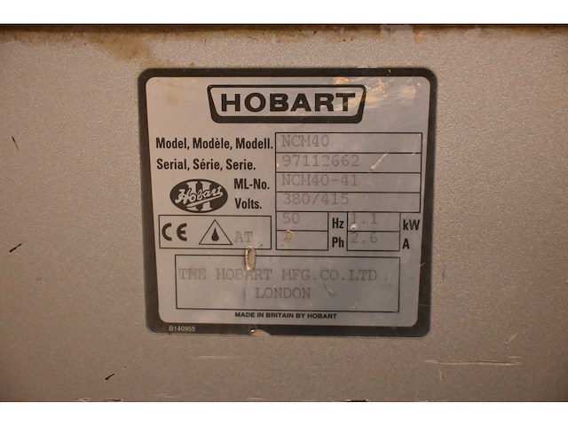 Hobart ncm40 planeetmenger inclusief 2 bekken en 7 meng accessoires - afbeelding 2 van  11