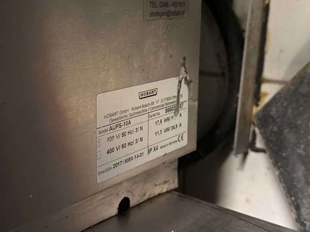 Hobart premax korvenvaatwasmachine + opstelling - afbeelding 6 van  14