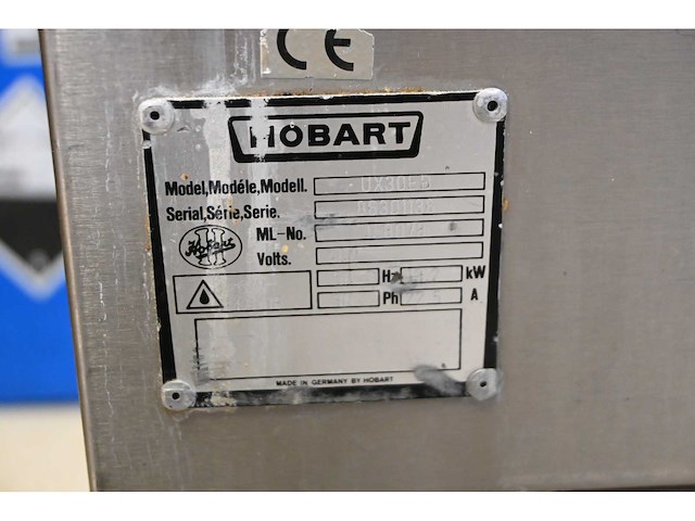 Hobart ux 30 eb rvs gereedschap wasmachine - afbeelding 4 van  6