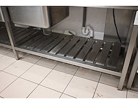 Hobrand rvs dubbele spoeltafel met mengkraan en handdouche - afbeelding 8 van  8