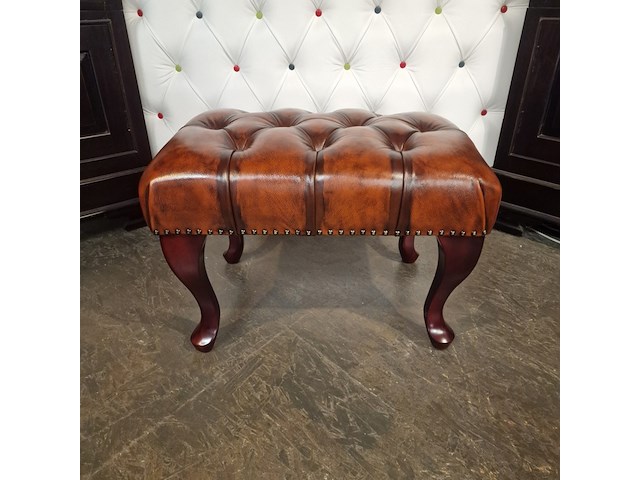 Hocker chesterfield, king, bruin - afbeelding 1 van  4