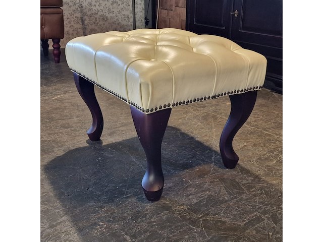 Hocker chesterfield, king, creme - afbeelding 3 van  4