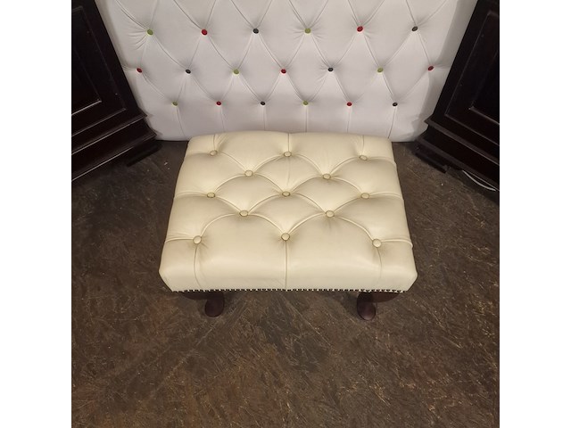 Hocker chesterfield, king, creme - afbeelding 2 van  3