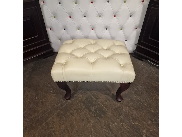 Hocker chesterfield, king, creme - afbeelding 3 van  3