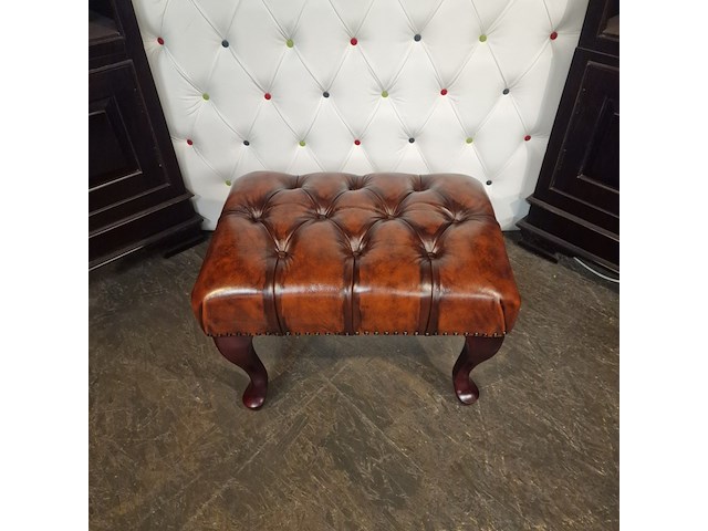 Hocker chesterfield, king, goud - afbeelding 1 van  3