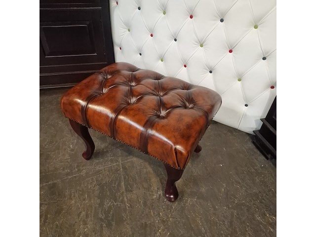 Hocker chesterfield, king, goud - afbeelding 2 van  3