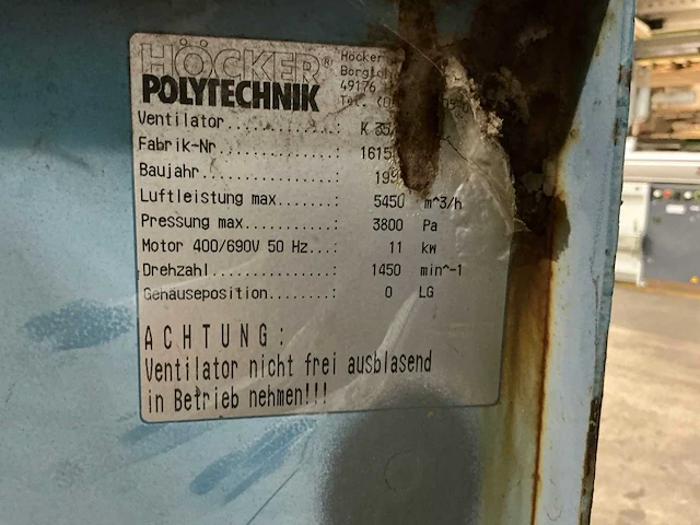 Höcker polytechnik k 35/250/11,0 - 1999 - - ventilator - afbeelding 5 van  8