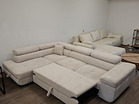 Hoek-/slaapbank met opbergfuntie beige - afbeelding 3 van  14