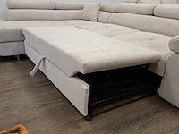 Hoek-/slaapbank met opbergfuntie beige - afbeelding 5 van  14