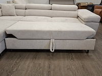 Hoek-/slaapbank met opbergfuntie beige - afbeelding 6 van  14