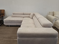 Hoek-/slaapbank met opbergfuntie beige - afbeelding 7 van  14
