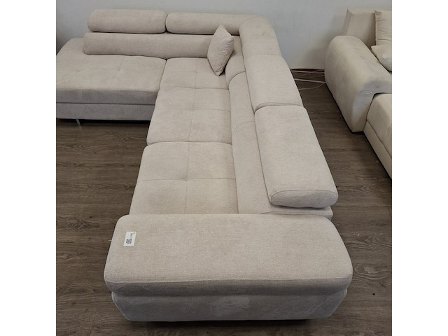 Hoek-/slaapbank met opbergfuntie beige - afbeelding 8 van  14