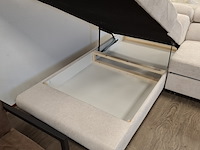 Hoek-/slaapbank met opbergfuntie beige - afbeelding 11 van  14