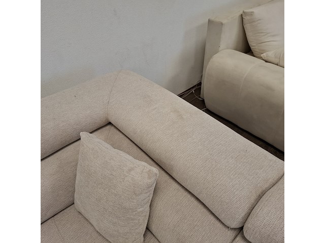 Hoek-/slaapbank met opbergfuntie beige - afbeelding 13 van  14