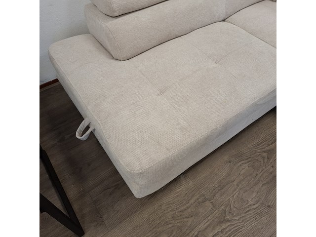 Hoek-/slaapbank met opbergfuntie beige - afbeelding 14 van  14