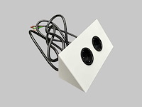 Hoek stopcontact mat wit - afbeelding 1 van  4