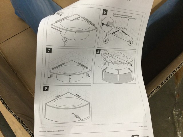 Hoekbad 120x120 cm, cora 120, 800945, wit - afbeelding 3 van  7