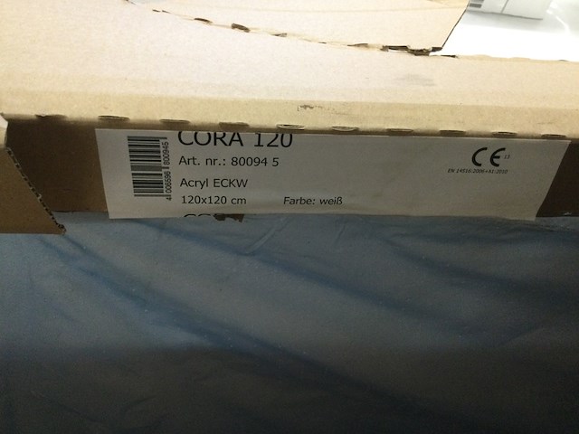 Hoekbad 120x120 cm, cora 120, 800945, wit - afbeelding 4 van  7