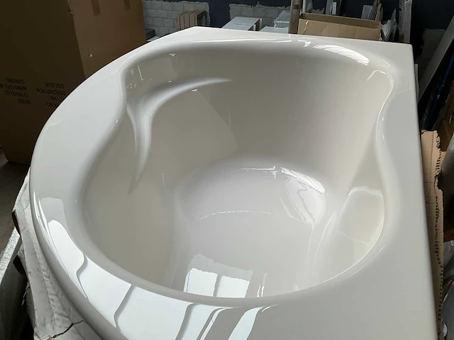 Hoekbad 155x95x50 cm pergamon - afbeelding 5 van  7