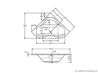 Hoekbad jesslin - 40,5x140x140cm - afbeelding 4 van  4