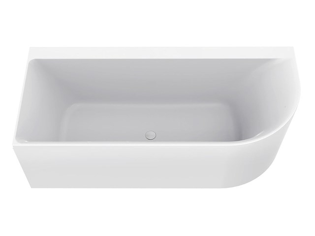 Hoekbad links 180x80 cm wb, 21.3668, glans wit - afbeelding 1 van  9