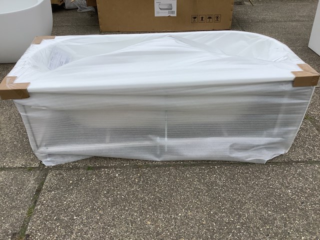 Hoekbad rehts lila, sk 29018, glans wit - afbeelding 7 van  8