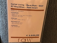 Hoekbank cartel living, pom, royal blue - afbeelding 2 van  6