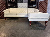 Hoekbank chesterfield, acme, creme - afbeelding 3 van  9