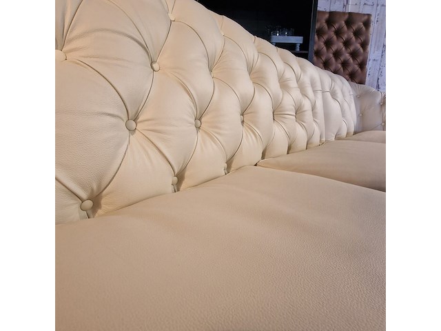 Hoekbank chesterfield, acme, creme - afbeelding 4 van  9