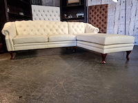 Hoekbank chesterfield, acme, creme - afbeelding 5 van  9