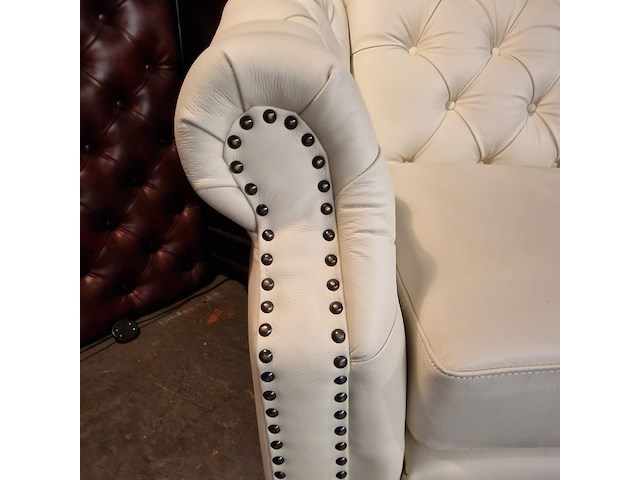 Hoekbank chesterfield, acme, creme - afbeelding 7 van  9