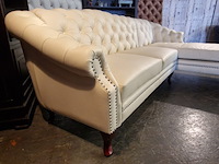 Hoekbank chesterfield, acme, creme - afbeelding 8 van  9