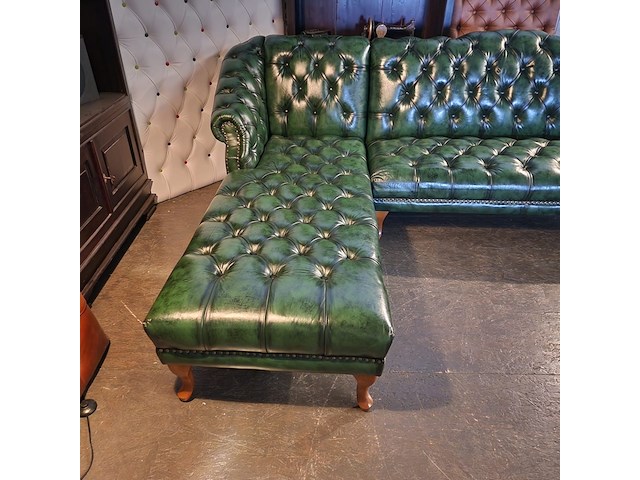 Hoekbank chesterfield, acme, groen - afbeelding 2 van  5