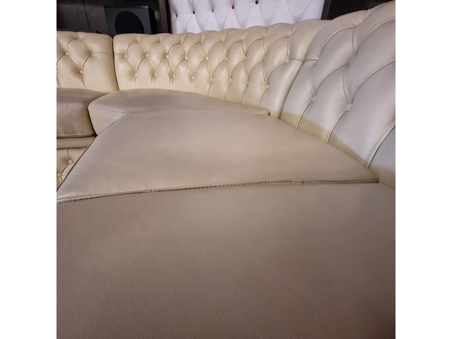 Hoekbank chesterfield, brighton, creme - afbeelding 2 van  12