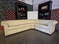 Hoekbank chesterfield, brighton, creme - afbeelding 1 van  12