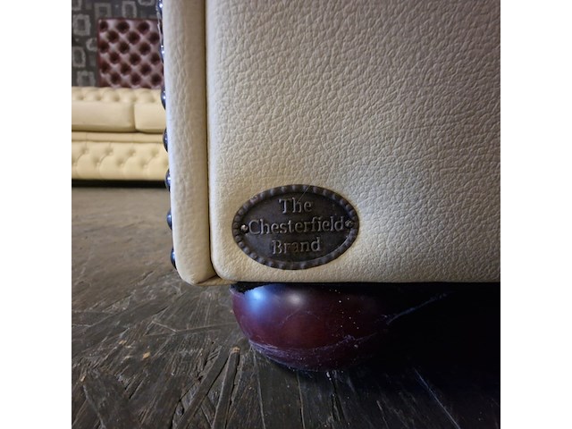 Hoekbank chesterfield, brighton, creme - afbeelding 11 van  12
