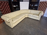 Hoekbank chesterfield, brighton, creme - afbeelding 12 van  12