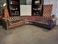 Hoekbank chesterfield, chesterfield, bruin - afbeelding 1 van  11