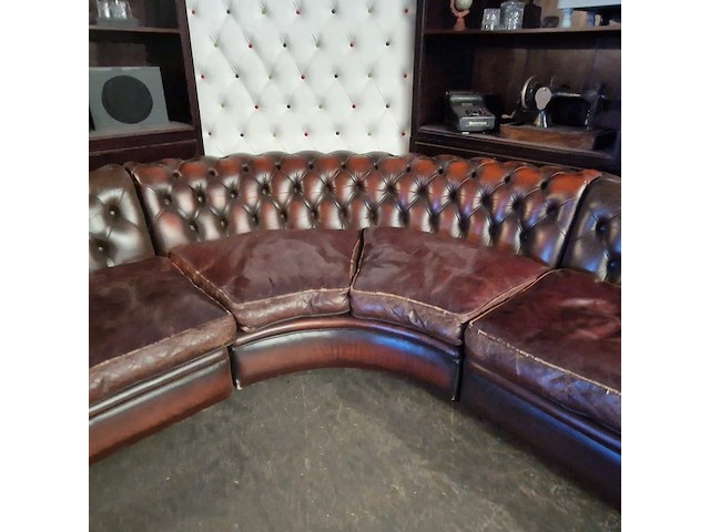 Hoekbank chesterfield, chesterfield, bruin - afbeelding 5 van  11