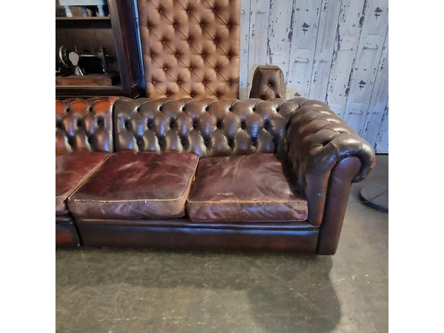 Hoekbank chesterfield, chesterfield, bruin - afbeelding 6 van  11