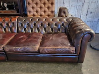 Hoekbank chesterfield, chesterfield, bruin - afbeelding 6 van  11