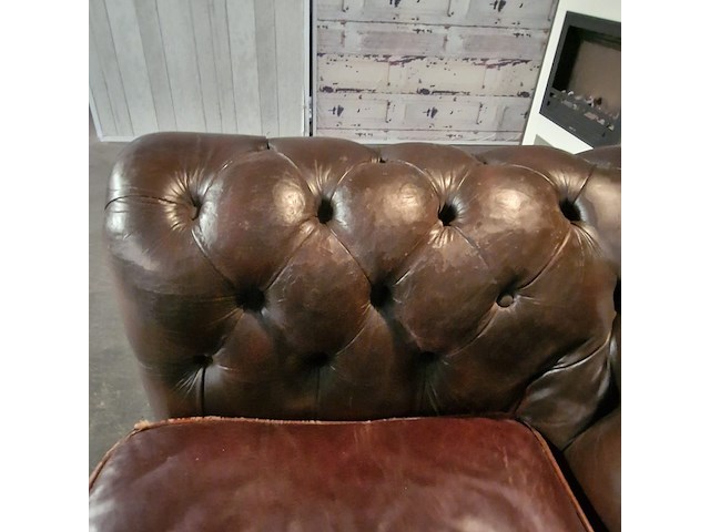 Hoekbank chesterfield, chesterfield, bruin - afbeelding 8 van  11