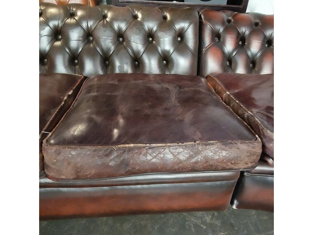 Hoekbank chesterfield, chesterfield, bruin - afbeelding 10 van  11